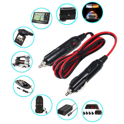 12V zware man-tot-man-auto-oplaadkabel voor voertuigvoeding 16AWG snelladen en overbelastingbescherming (zwart)