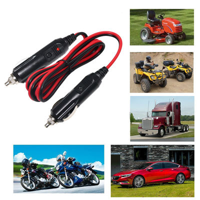 12V zware man-tot-man-auto-oplaadkabel voor voertuigvoeding 16AWG snelladen en overbelastingbescherming (zwart)