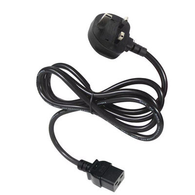 UK to C19 Heavy Duty Power Cord Cable voor datacenters 16A 250V 14AWG 1.2M zwart BS1363 Veiligheid gecertificeerd