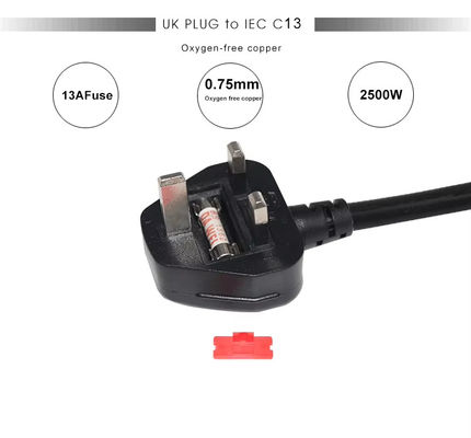 UK to C7 Power Cord Cable 1.5M 250V 2.5A 18AWG Flexible PVC voor Nintendo Switch/Speakers/Laptop Power Supply Adapter