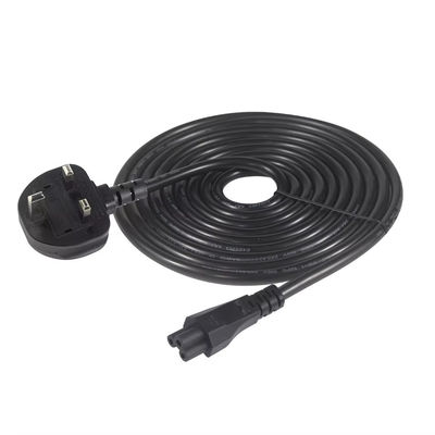 Veilig gecertificeerd 250V 5A Britse tot C5 stroomkabel voor laptops & monitors Home Office met 18AWG 1.2M tangle-free flexibele kabel