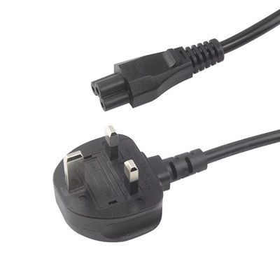 Veilig gecertificeerd 250V 5A Britse tot C5 stroomkabel voor laptops & monitors Home Office met 18AWG 1.2M tangle-free flexibele kabel