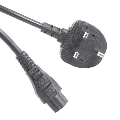 Veilig gecertificeerd 250V 5A Britse tot C5 stroomkabel voor laptops & monitors Home Office met 18AWG 1.2M tangle-free flexibele kabel