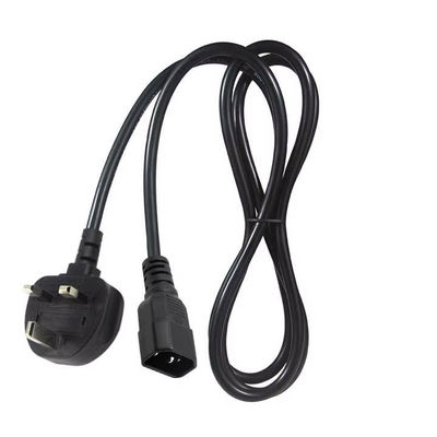 UK to C14 Power Cord 1.2M 250V 10A 16AWG Shielded Cable voor UPS/Server Rack/Medical Device (IP67/RoHS/BS1363)