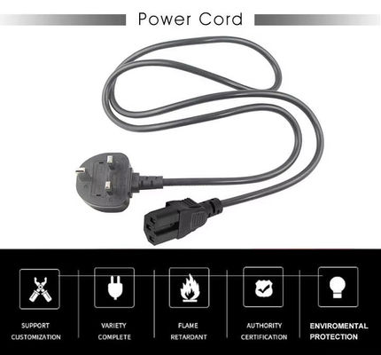 UK Standard C15 Power Cord Heavy Duty Kettle Lead 3-Pin Plug to IEC C15 Cable for Water Boiler Coffee Machine met opties