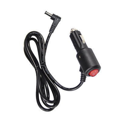 12V/24V hoekige laadmachine voor auto's met aan-uit schakelaar - 90 graden gelijkstroomstroomkabel voor het opladen van auto's elektronica en USB-apparaten