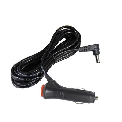12V/24V hoekige laadmachine voor auto's met aan-uit schakelaar - 90 graden gelijkstroomstroomkabel voor het opladen van auto's elektronica en USB-apparaten