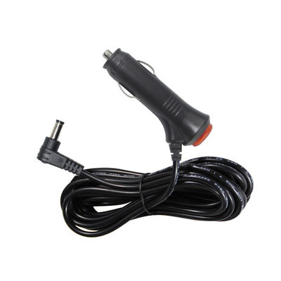 12V/24V hoekige laadmachine voor auto's met aan-uit schakelaar - 90 graden gelijkstroomstroomkabel voor het opladen van auto's elektronica en USB-apparaten