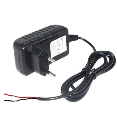 EU-voedingsadapter 12V 1A 2A met gestripte draadeinden