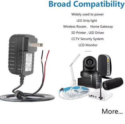 US Plug AC Power Cord to Bare Wire 2 Prong NEMA 1-15P to Stripped End Cable for LED Driver/ Power Supply/ DIY (een andere versie van de NEMA)