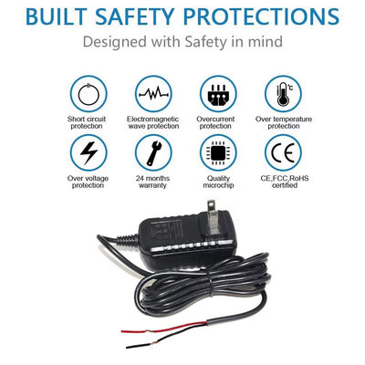 US Plug AC Power Cord to Bare Wire 2 Prong NEMA 1-15P to Stripped End Cable for LED Driver/ Power Supply/ DIY (een andere versie van de NEMA)
