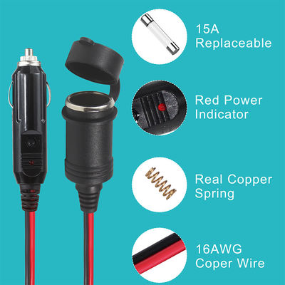 Triple Socket Car Cigarette Lighter Splitter Adapter met schakelaars voor 12V/24V Voertuig Charger Power Expansion
