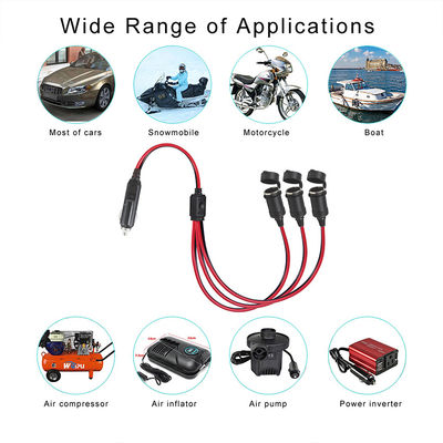 Triple Socket Car Cigarette Lighter Splitter Adapter met schakelaars voor 12V/24V Voertuig Charger Power Expansion