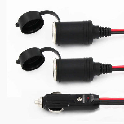 2 in 1 auto sigarettenanklaar Plug to Dual Female Socket Splitter Adapter voor 12V/24V voertuig stroomverlenging