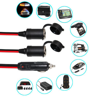 2 in 1 auto sigarettenanklaar Plug to Dual Female Socket Splitter Adapter voor 12V/24V voertuig stroomverlenging