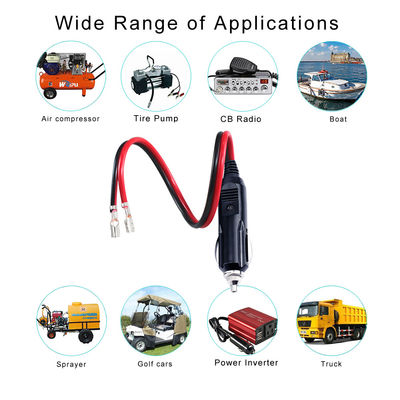12V Auto Sigarettenaansteker naar Faston 850 Terminal Connector Kabel 1.2m