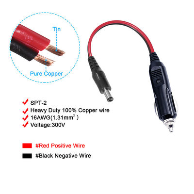 12V auto sigarettenanker aansluiting op DC-connector stroomkabel voor dash cam router koeler en doe-het-zelf apparaten