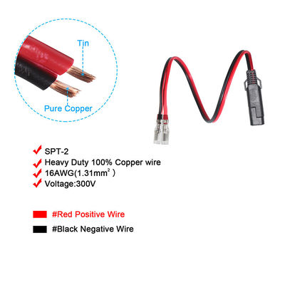 SAE naar ringklem connector kabel voor 12V batterij opladen zonnepaneel omvormer en automotive gebruik