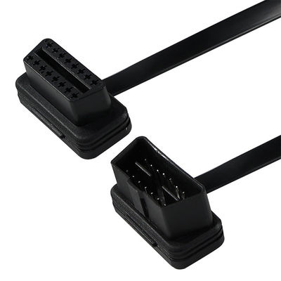 OBD-II Flat Ribbon Extension Cable met 16-pin mannelijke naar vrouwelijke connector voor voertuigdiagnostische scanner GPS-tracker