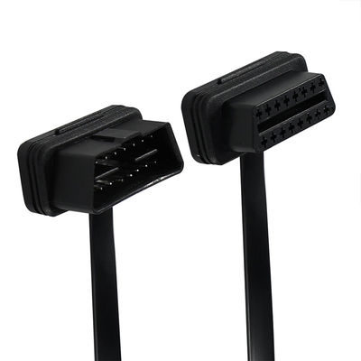 OBD-II Flat Ribbon Extension Cable met 16-pin mannelijke naar vrouwelijke connector voor voertuigdiagnostische scanner GPS-tracker