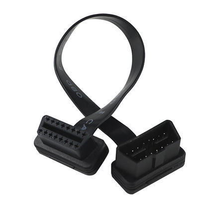 OBD-II Flat Ribbon Extension Cable met 16-pin mannelijke naar vrouwelijke connector voor voertuigdiagnostische scanner GPS-tracker