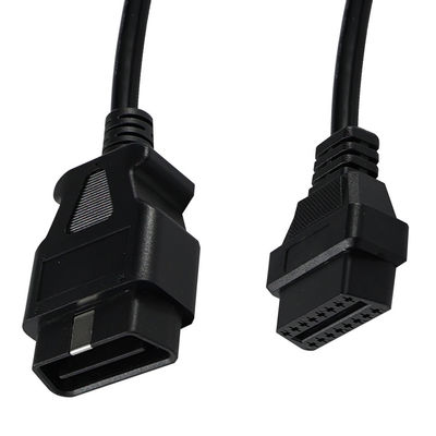 OBD-II Male naar Female Verlengsnoer met 16-pins Connectoren voor Auto Diagnose Scanner GPS Tracker Installatie