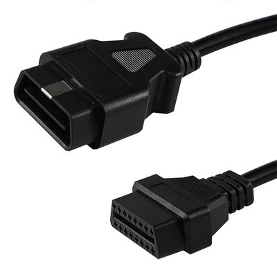 OBD-II Male naar Female Verlengsnoer met 16-pins Connectoren voor Auto Diagnose Scanner GPS Tracker Installatie