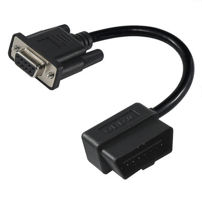 OBD-II naar DB9 diagnostische adapterkabel met 16-pinnige mannelijke tot 9-pinnige seriële aansluiting voor voertuigscanner-interface