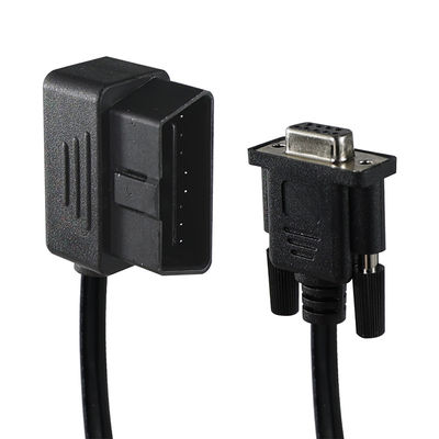 OBD-II naar DB9 diagnostische adapterkabel met 16-pinnige mannelijke tot 9-pinnige seriële aansluiting voor voertuigscanner-interface