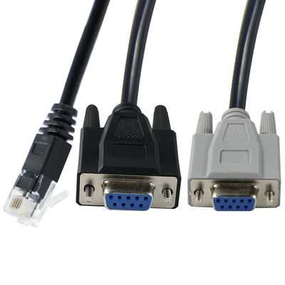 RJ45 tot dubbele DB9 mannelijke seriële converterkabel voor console server splitter communicatieapparaat