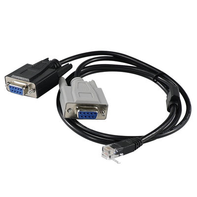 RJ45 tot dubbele DB9 mannelijke seriële converterkabel voor console server splitter communicatieapparaat