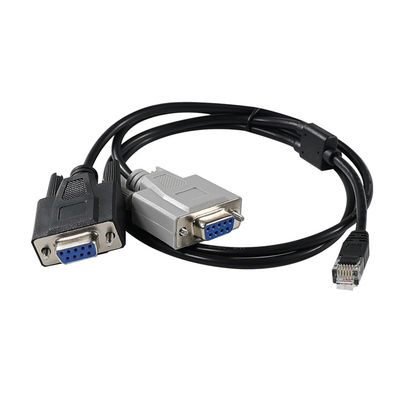 RJ45 tot dubbele DB9 mannelijke seriële converterkabel voor console server splitter communicatieapparaat