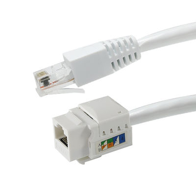 Tool-free Cat6 RJ45 Keystone Inline Coupler Vrouwelijk naar Vrouwelijk voor Ethernet-patchpanelen of wandplaten 8P8C LAN-netwerkadapter