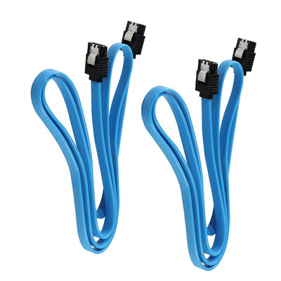 Rechthoekige/rechthoekige SATA 3.0-gegevenskabel met vergrendelingsluis voor HDD/SSD/ODD-verbinding 6 Gbps, 3ft/5ft/6ft