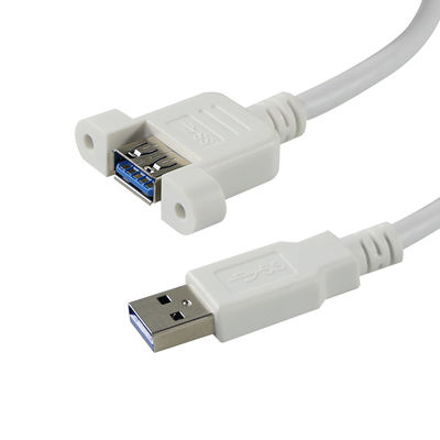USB 3.0 Een mannelijke naar vrouwelijke verlengkabel met schroefgaten op de panelen voor gegevensoverdracht en apparaatverlenging 3ft/4ft/5ft