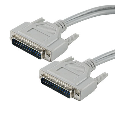 DB-25 Male-to-Male seriële kabel voor RS-232/Parallel Printer Connection - 1ft/2ft/5ft, PVC wit
