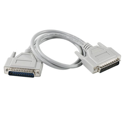 DB-25 Male-to-Male seriële kabel voor RS-232/Parallel Printer Connection - 1ft/2ft/5ft, PVC wit