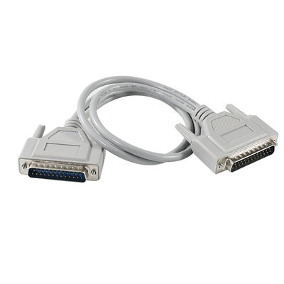 DB-25 Male-to-Male seriële kabel voor RS-232/Parallel Printer Connection - 1ft/2ft/5ft, PVC wit