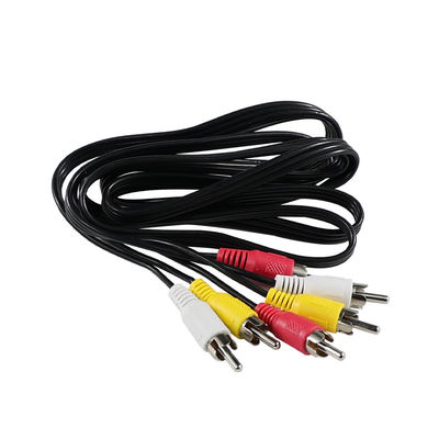1,8 meter RCA AV-kabel, 3-delig composiet video audio voor tv's, dvd-spelers