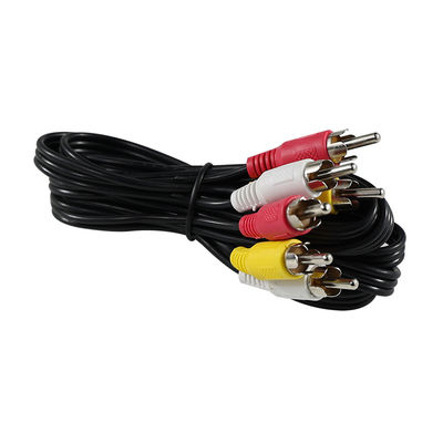 6 - Voet RCA AV-kabel 3 /multi-stuk (Rood/Wit/Geel) voor tv's/dvd-spelers/gameconsoles met koperen connectoren