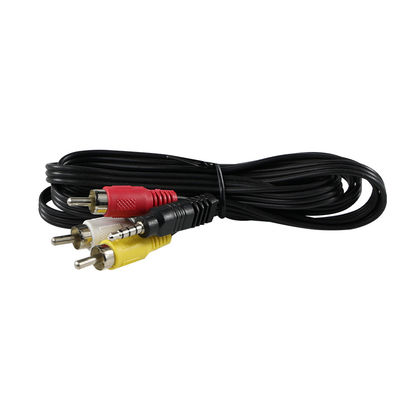 6 - Voet RCA AV-kabel 3 /multi-stuk (Rood/Wit/Geel) voor tv's/dvd-spelers/gameconsoles met koperen connectoren