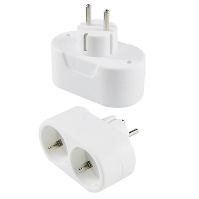 Dual-outlet EU Plug Power Adapter Socket Converter voor Home Travel European Standard AC Outlet, 250V 10Aa