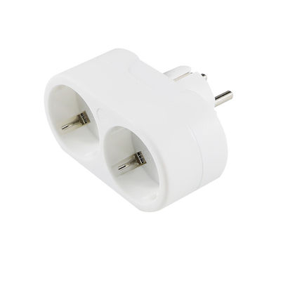 Dual-outlet EU Plug Power Adapter Socket Converter voor Home Travel European Standard AC Outlet, 250V 10Aa