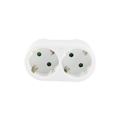 Dual-outlet EU Plug Power Adapter Socket Converter voor Home Travel European Standard AC Outlet, 250V 10Aa
