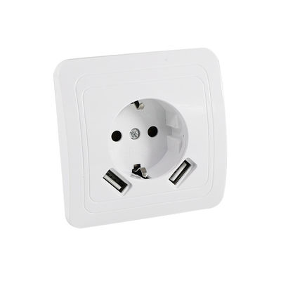 Europese standaard muur stroomstoppaneel met geaarde stopcontact 250V 16A spoelmontage voor thuis en kantoor
