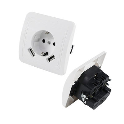 Europese standaard muur stroomstoppaneel met geaarde stopcontact 250V 16A spoelmontage voor thuis en kantoor