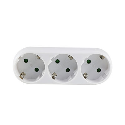 Europese 3-weg adapter 250V 10A met 3 wisselstroomstoppen