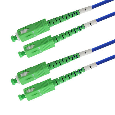 SC APC Simplex Singlemode Glasvezel Patchkabel - Low Loss Jumper Cord voor FTTH, Telecom Kasten, ODF Toepassingen