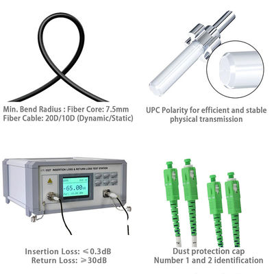 SC APC Simplex Singlemode Glasvezel Patchkabel