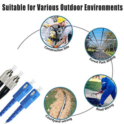 SC tot FC-optische vezelpatchkabel - Single-mode of Multimode Jumper voor FTTH, ODF, Telecom, Data Center-toepassingen